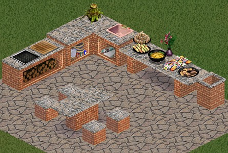 Dining patio - Brick Garden Patio